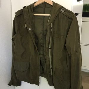 Classic Brandy Melville Green Army Utility Jacket
